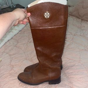 Tory Burch Riding Boots - Brown Leather. Size 7.